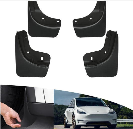 Tesla Model Y Mud Flaps, No Drill, Front & Rear, 2020-2024 No Drilling Splash Gu - Horizon Endless