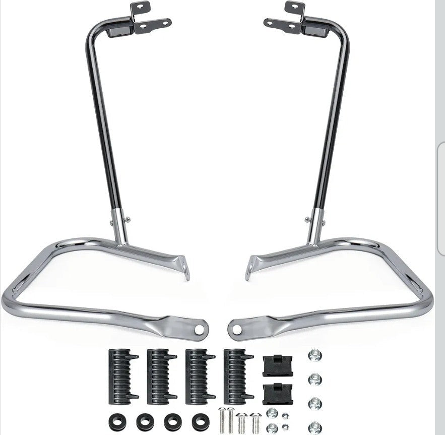 Touring Rear Saddlebag Bracket Guard Bars Compatible with 2014-up Harley Stre... - Horizon Endless