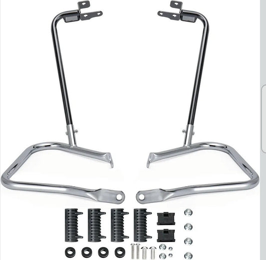 Touring Rear Saddlebag Bracket Guard Bars Compatible with 2014-up Harley Stre... - Horizon Endless