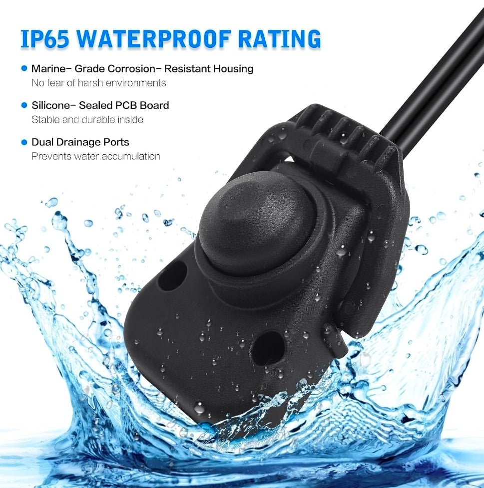 Trolling Motor Foot Control Switch, 12V-24V 50A DC, IP65 Waterproof, Anti-Stick, Non-Slip Marine-Grade Corrosion-Resistant Pedal for Manual Trolling Motors - Horizon Endless