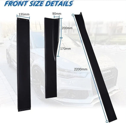 Universal 2.2M/86.6in Side Skirt Extension Splitter - Rocker Panel Lip Diffus... - Horizon Endless