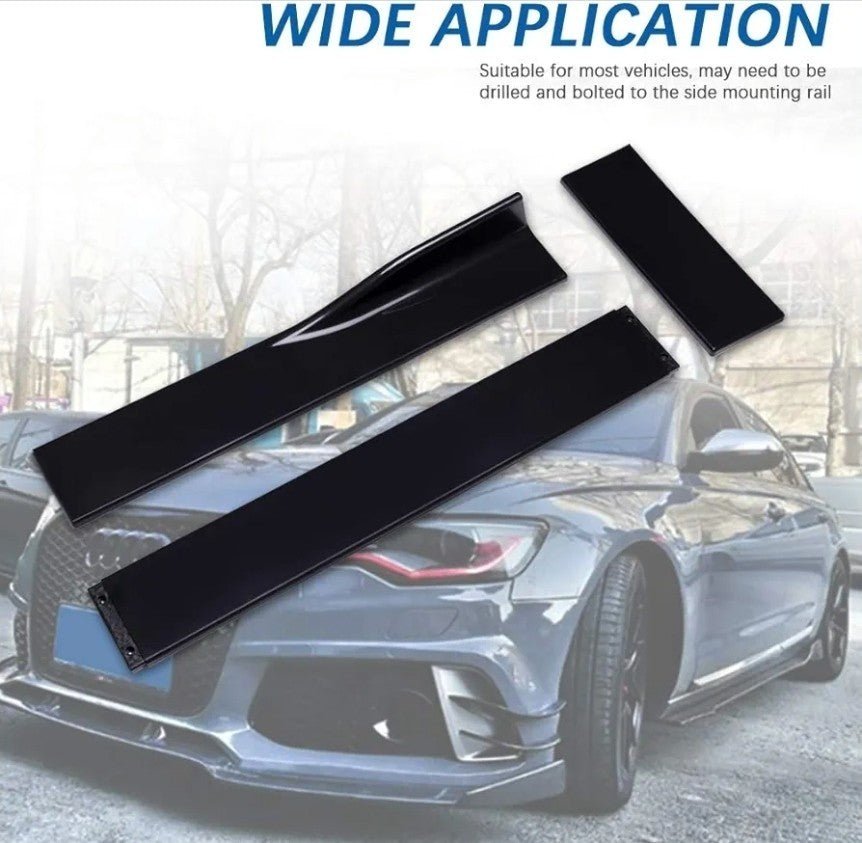 Universal 2.2M/86.6in Side Skirt Extension Splitter - Rocker Panel Lip Diffus... - Horizon Endless