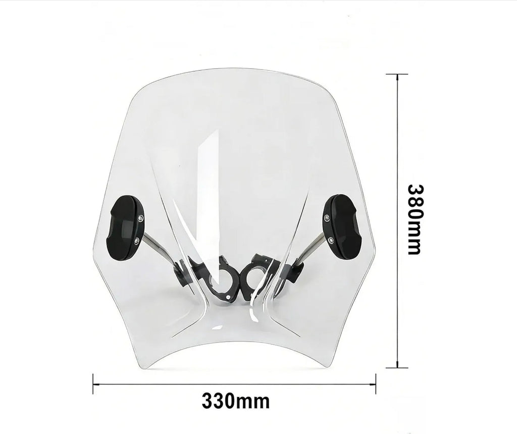 Universal Motorcycle Windshield for BMW Yamaha, Gray Windscreen Replacement - Horizon Endless