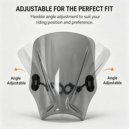 Universal Motorcycle Windshield for BMW Yamaha, Gray Windscreen Replacement - Horizon Endless