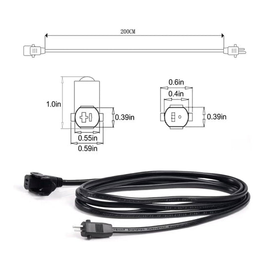 Universal Power Cord for Recliner Chair - 2-Pin Power Adapter with Extension Cord for Lift Chair, Recliner Sofa, Recliner Couch, 29V2A Power Supply Compatible with Power Recliner Most Makes & Models - Horizon Endless