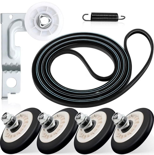 Upgraded Dryer Roller Kit for LG Kenmore Dryer Parts, Dryer Repair Kit Include 4581EL2002L Dryer Rollers, 4561EL3002A Dryer Idler Pulley, 4400EL2001F Dryer Belt Compatible with DLE3733W DLE3777W - Horizon Endless