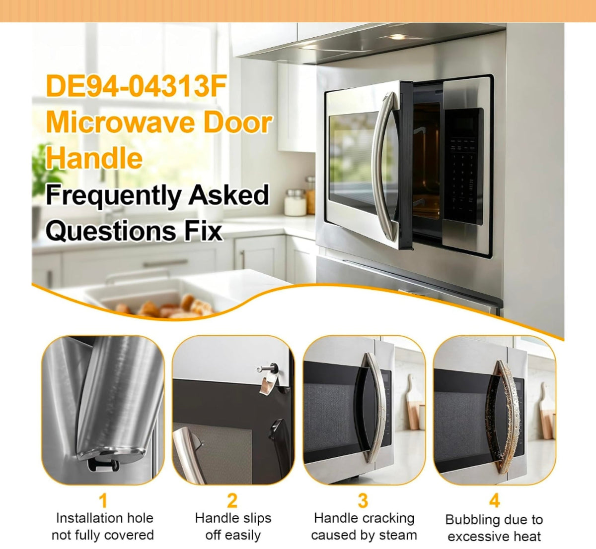 Samsung Microwave Handle Replacement, ME16A4021AS OEM Part for Easy Upgrade - Horizon Endless