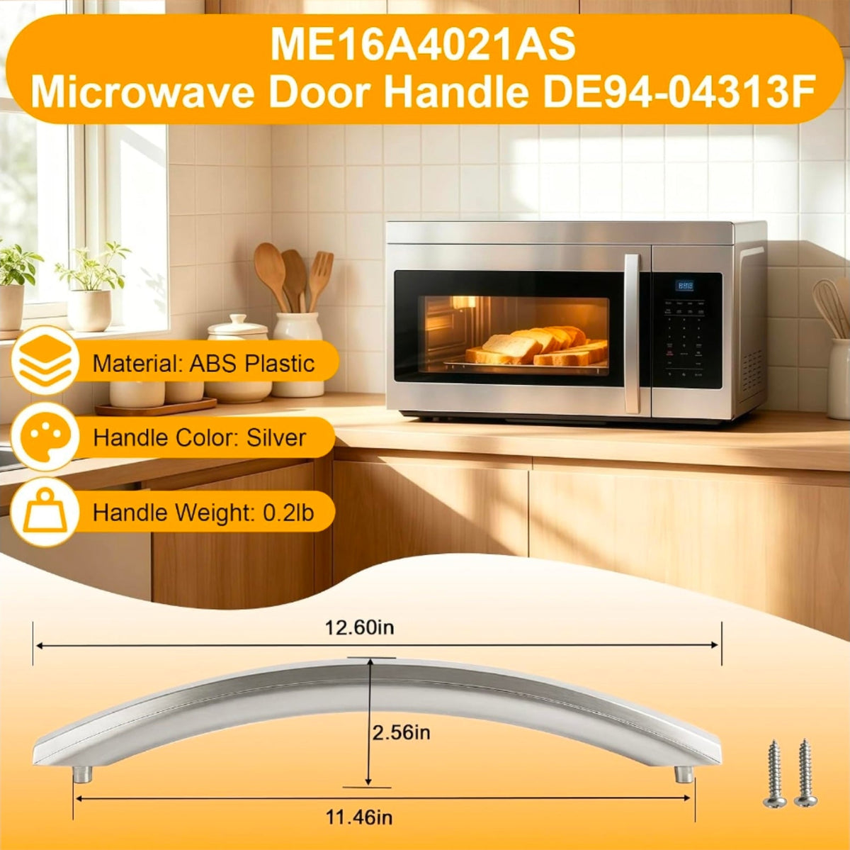 Samsung Microwave Handle Replacement, ME16A4021AS OEM Part for Easy Upgrade - Horizon Endless