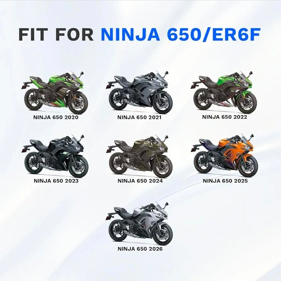 Windshield for Ninja650 ER6F 2020-2026, Motorcycle Front Fairing Windscreen Deflector Protector for Ninja 650 ER-6F Accessories (Black) - Horizon Endless