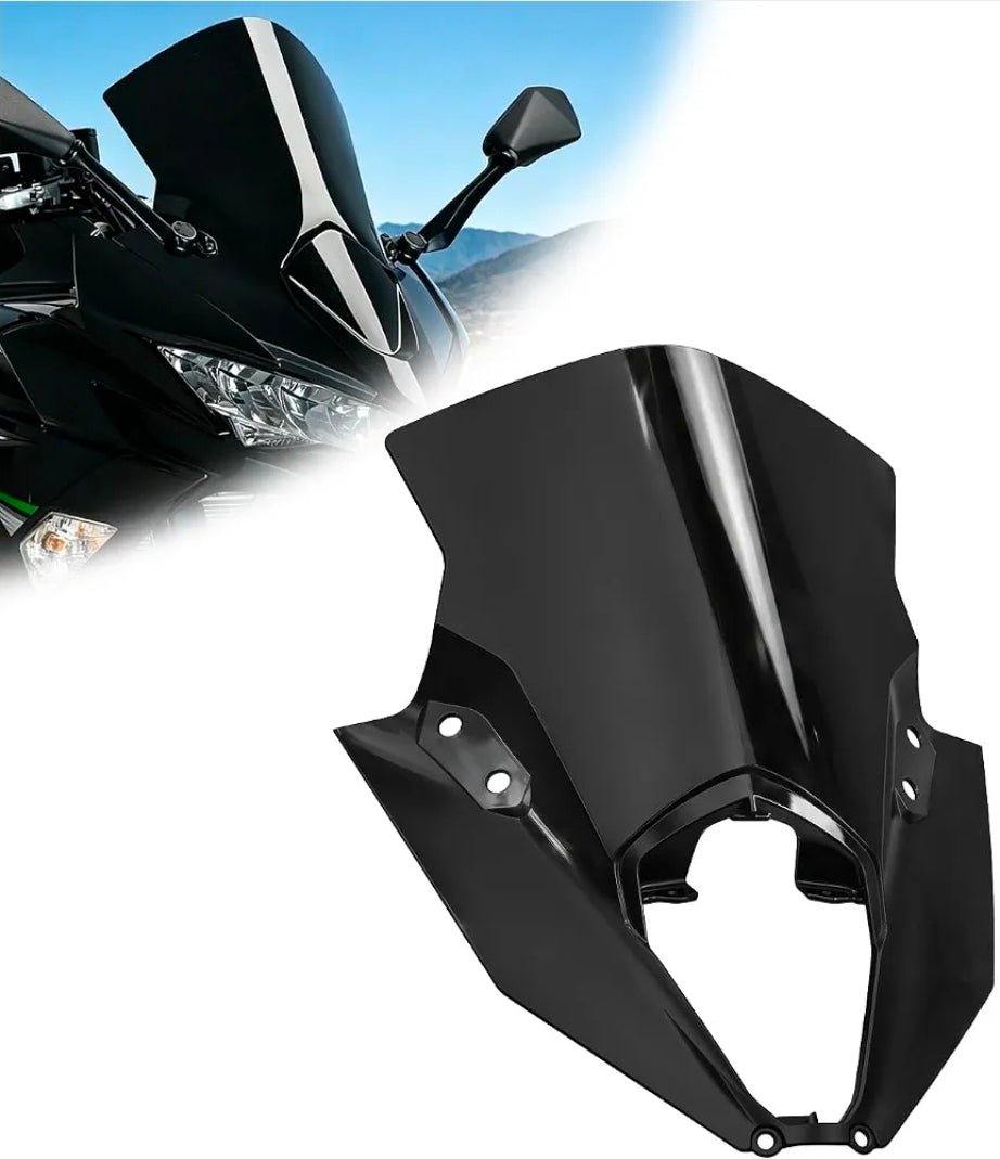 Windshield for Ninja650 ER6F 2020-2026, Motorcycle Front Fairing Windscreen Deflector Protector for Ninja 650 ER-6F Accessories (Black) - Horizon Endless