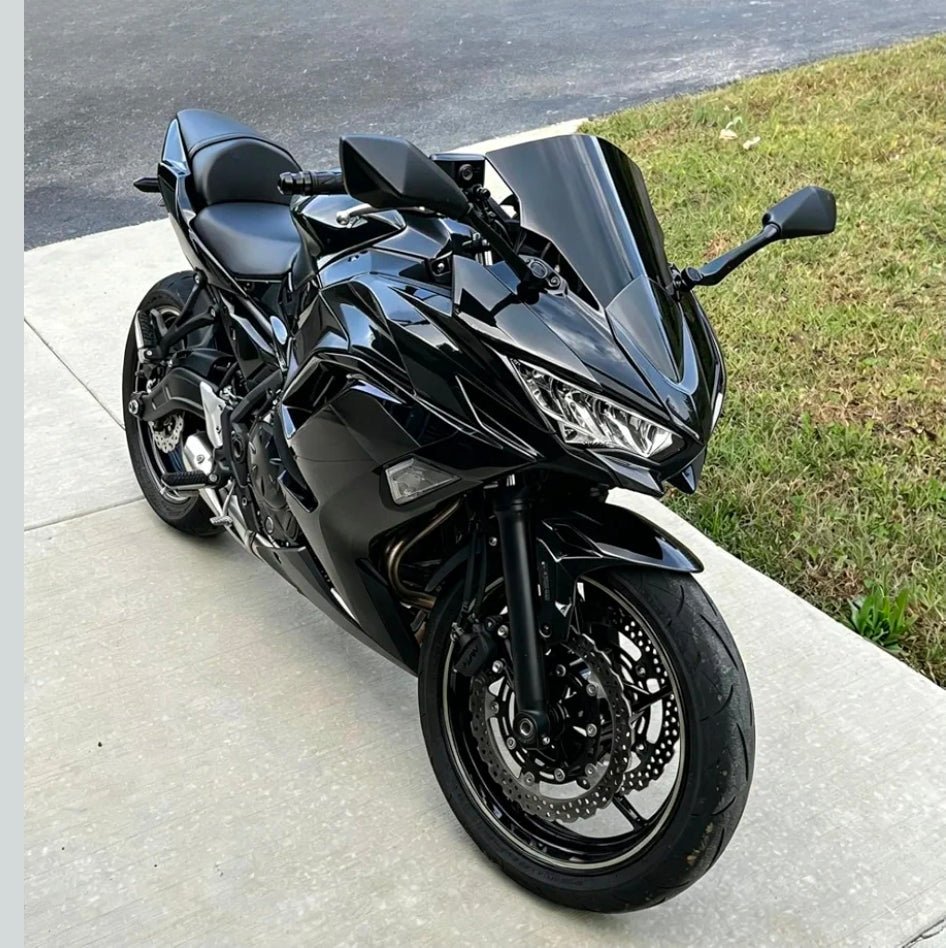 Windshield for Ninja650 ER6F 2020-2026, Motorcycle Front Fairing Windscreen Deflector Protector for Ninja 650 ER-6F Accessories (Black) - Horizon Endless