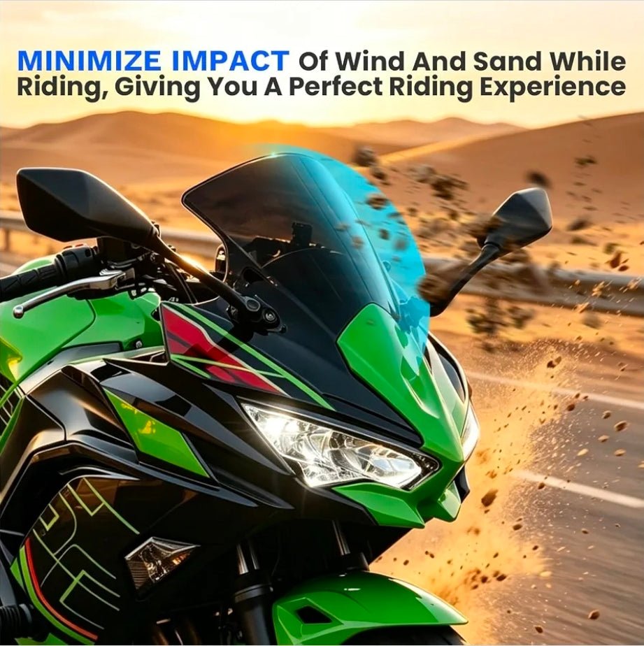 Windshield for Ninja650 ER6F 2020-2026, Motorcycle Front Fairing Windscreen Deflector Protector for Ninja 650 ER-6F Accessories (Black) - Horizon Endless