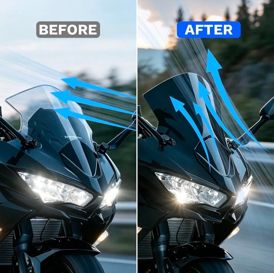 Windshield for Ninja650 ER6F 2020-2026, Motorcycle Front Fairing Windscreen Deflector Protector for Ninja 650 ER-6F Accessories (Black) - Horizon Endless
