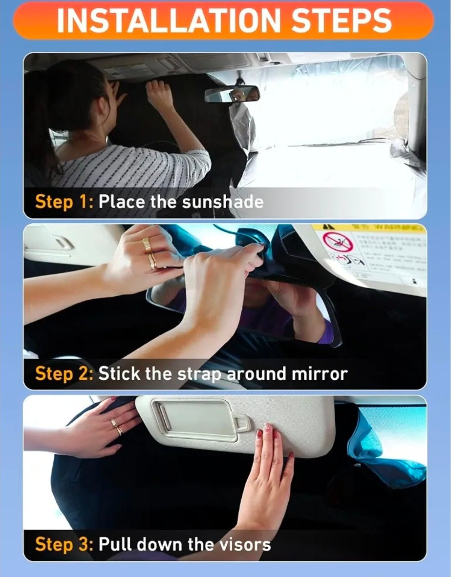 Windshield Sunshade Compatible for Mazda 6 2014-2019 2020 2021 - Horizon Endless