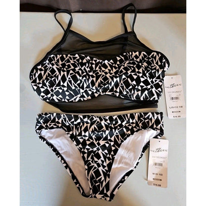 WOMENS 100 DEGREES 2-PC BRALETTE TOP & BOTTOM SET SWIMSUIT NWT (Read Description - Horizon Endless