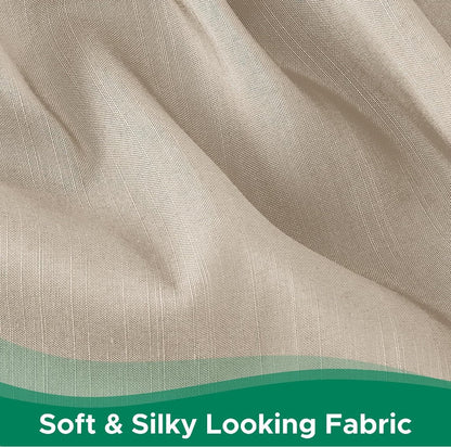 Wrap Around Queen Size Bed Skirt 12" Drop-Elastic Dust Ruffle Light Camel - Horizon Endless