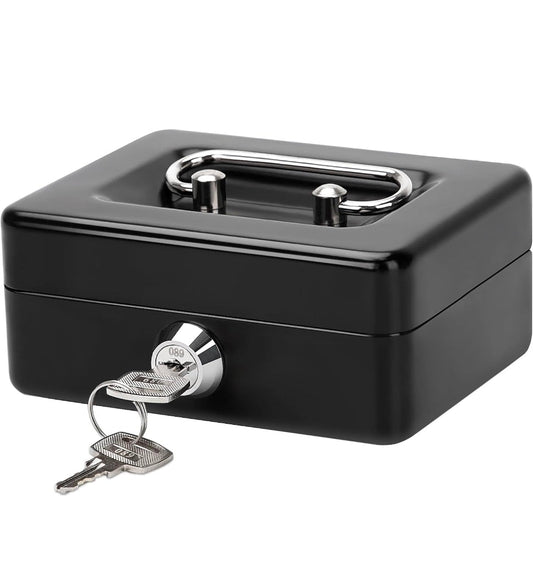 Secure Your Savings: Small Lockable Cash Box - X-Small Gift Box, Steel Construction - Horizon Endless